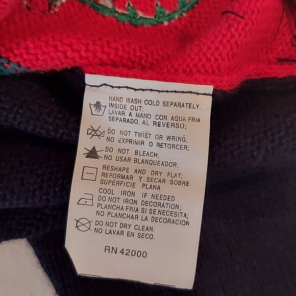 Basic Editaions Holiday Christmas Sweater Size XL Full Zip Beaded Ornaments - Picture 8 of 8